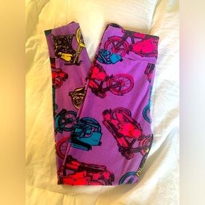 womens‎ one size purple lularoe motorcycle leggings